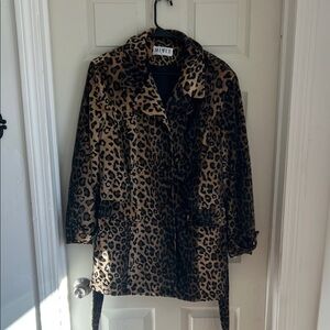Mixit Women's Leopard Trench Coat